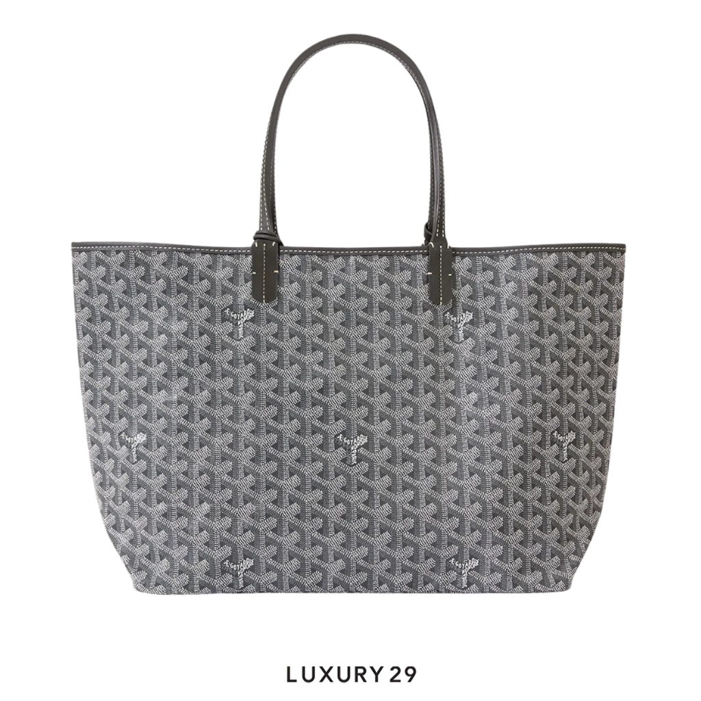 Goyard Saint Louis PM Bag with Croc Universal Grey