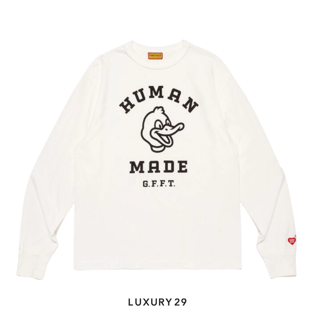 トップス Human Made Duck Long Sleeve T-Shirt Human Made Duck Head Long-sleeve cotton T-shirt White