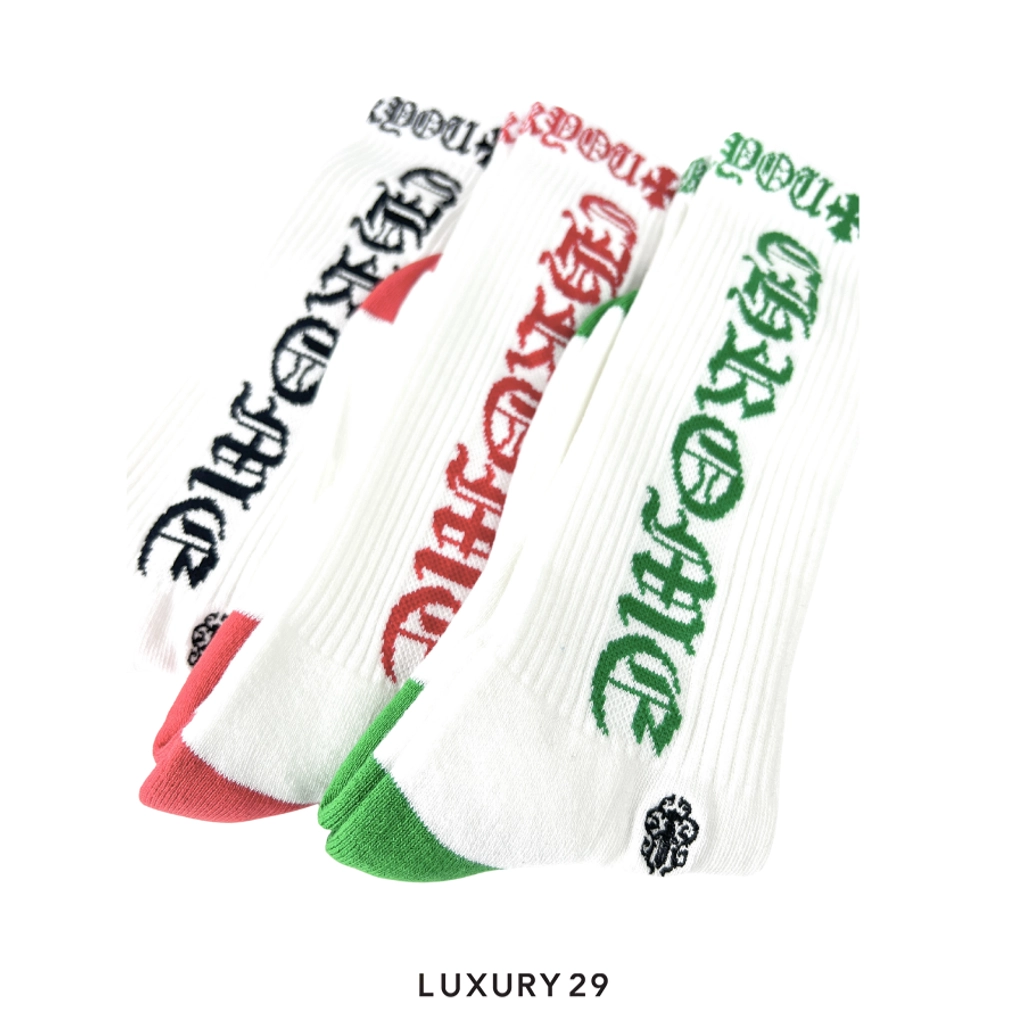 Chrome Hearts 3-Pack Socks White